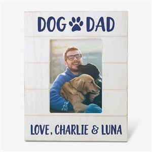Dog Dad Personalized Shiplap Picture Frame-5x7 Vertical - 47906-5x7V