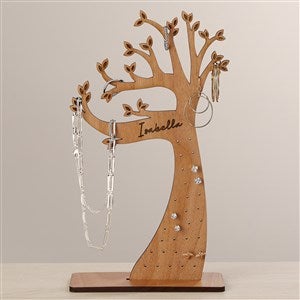 Personalized Wood Tree Jewelry Holder - Natural Alderwood - 47912-N