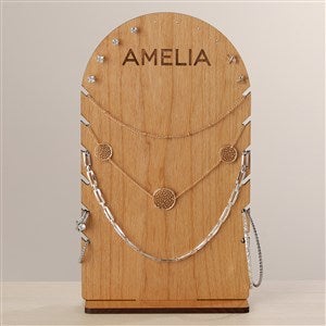 Wood Arch Personalized Jewelry Holder - Natural Alderwood - 47913-N