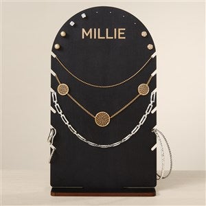 Wood Arch Personalized Jewelry Holder - Black - 47913-B