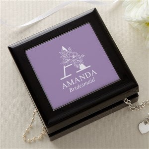 Floral Bridesmaid Personalized Jewelry Box - 47978