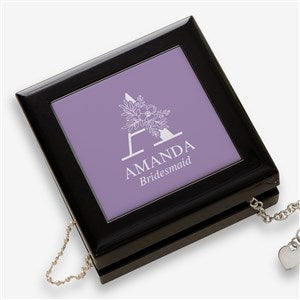 Floral Bridesmaid Personalized Jewelry Box - 47978