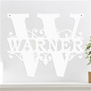 Personalized Split Letter Steel Sign - White - 47992D-W