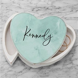 Pastel Watercolor Personalized Heart Jewelry Box - 47994