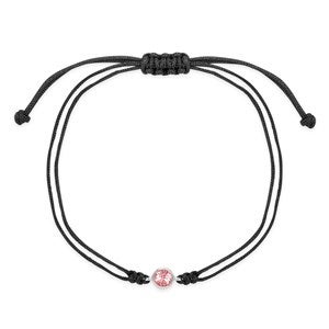 Custom Birthstone String Bolo Bracelet - 1 Stone - 48004D-1B