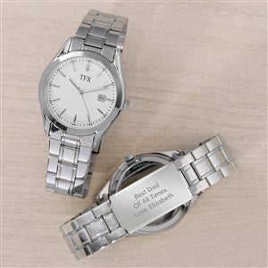 Message to Dad TFX By Bulova Engraved Silver Watch - 48017