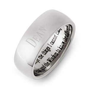 Mens Engravable Serenity Prayer Ring - 48032D