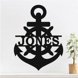 Personalized Anchor Steel Sign- Black - 48040D-B