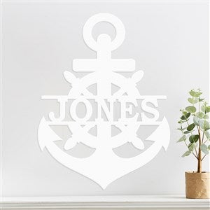 Personalized Anchor Steel Sign- White - 48040D-W