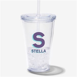 Shadow Monogram Personalized 17 oz. Acrylic Insulated Tumbler - 48053
