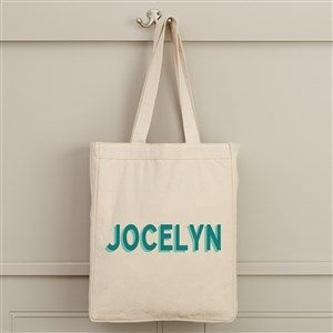 Shadow Name Personalized Canvas Tote Bag- 14" x 10" - 48056-S