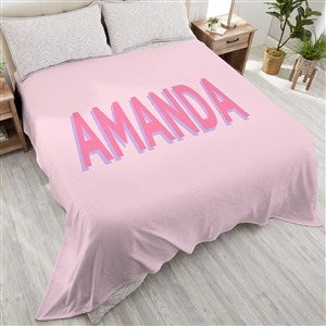 Shadow Name Personalized 90x108 Plush King Fleece Blanket - 48057-K