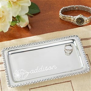 Mariposa® Birth Flower Name Personalized Jewelry Tray - 48059