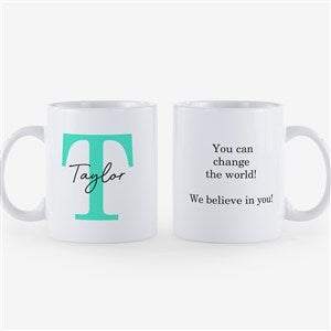 Simple Signature Personalized Coffee Mug 18 oz.- White - 48074-XL