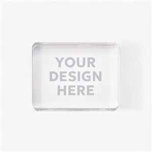 Personalized Logo Crystal Rectangle Paperweight - 48089