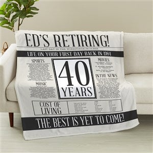Officially Retired Personalized 60x80 Plush Fleece Blanket - 48092-L