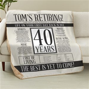 Officially Retired Personalized 50x60 Sherpa Blanket - 48092-S