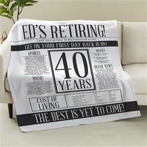 Officially Retired Personalized 50x60 Sweatshirt Blanket - 48092-SW