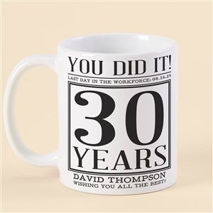 Officially Retired Personalized Mug 11 oz.- White - 48093-S