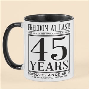 Officially Retired Personalized Mug 11 oz.- Black - 48093-B