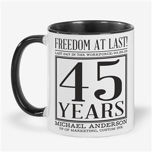 Officially Retired Personalized Mug 11 oz.- Black - 48093-B