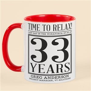 Officially Retired Personalized Mug 11 oz.- Red - 48093-R