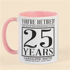 Officially Retired Personalized Mug 11 oz.- Pink - 48093-P