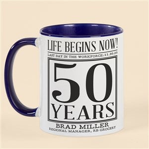 Officially Retired Personalized Mug 11 oz.- Blue - 48093-BL