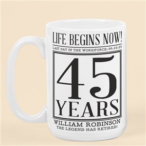 Officially Retired Personalized Mug 15 oz.- White - 48093-L