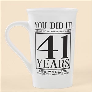 Officially Retired Personalized Mug 16 oz.- White - 48093-U