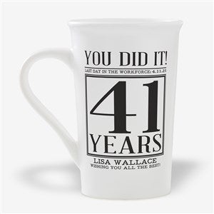 Officially Retired Personalized Mug 16 oz.- White - 48093-U