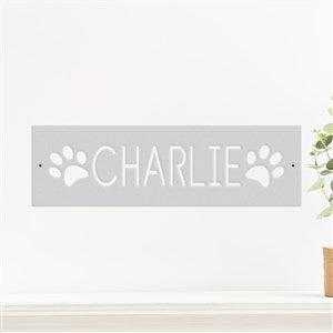 Custom Pet Steel Wall Sign - Silver - 48107D-S