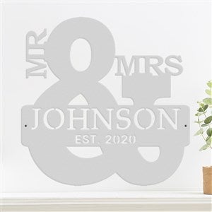 Personalized Mr. And Mrs. Steel Sign- Silver - 48110D-S