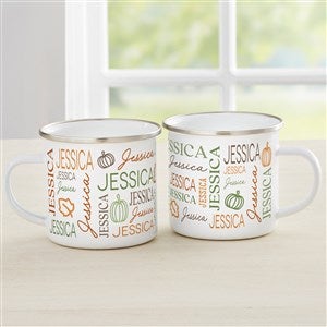 Fall Repeating Name Personalized Camping Mug- Small - 48153