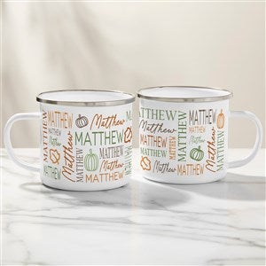 Fall Repeating Name Personalized Camping Mug- Large - 48153-L