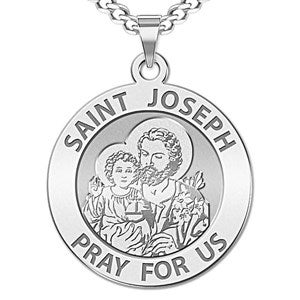 Custom Saint Joseph Engraved Pendant - 48182D