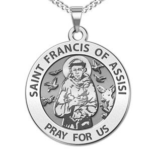 Custom Saint Francis of Assisi Engraved Pendant - 48205D