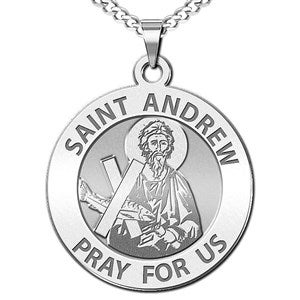 Custom Saint Andrew Engraved Pendant - 48223D