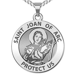 Custom Saint Joan of Arc Engraved Pendant - 48224D