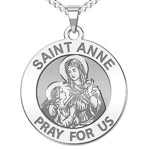 Custom Saint Anne Engraved Pendant - 48227D