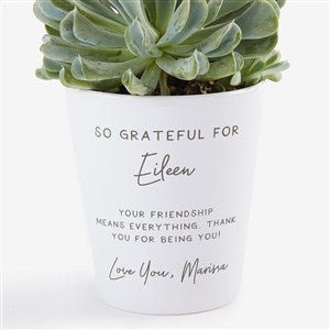 Grateful For You Personalized Mini Flower Pot - 48244