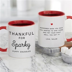 Thankful For Personalized Coffee Mug 11 oz.- Red - 48246-R