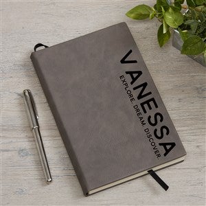 Bold Style Personalized Charcoal Writing Journal - 48248-C
