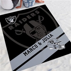 NFL Las Vegas Raiders Personalized Beach Blanket - 48284