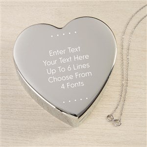 Write Your Own  Personalized Heart Jewelry Box Set-Silver Infinity Necklace - 48321-SH