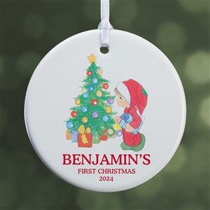 Precious Moments® Holly Jolly Personalized Ornament-2.85" Glossy- 1 Sided - 48329-1S