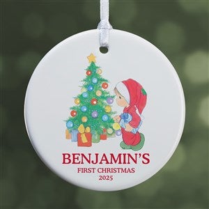 Precious Moments Holly Jolly Personalized Ornament-2.85quot; Glossy- 1 Sided - 48329-1S