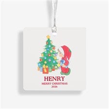 Precious Moments Holly Jolly Personalized Ornament-2.75quot; Metal - 1 Sided - 48329-1M