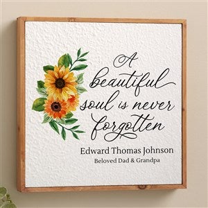 Beautiful Soul Memorial Personalized Pulp Paper Sign 14x14 - 48345-L