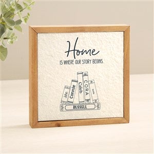 Family Story Personalized Pulp Paper Sign 6x6 - 48346-S